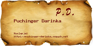 Puchinger Darinka névjegykártya